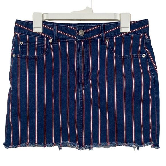 American Eagle Striped High Waisted Mini Skirt - Picture 1 of 5